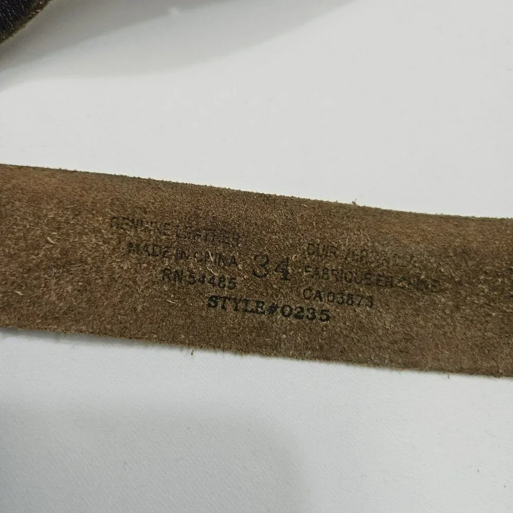 American Eagle Outfitters Leather Belt With Pink Cat Buckle‎ Size 34